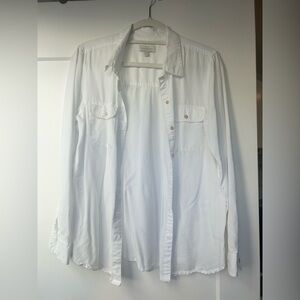 Lucky Brand Women’s White Button Down Long Sleeve